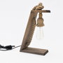 Opviq Lámpara de mesa PP166 en color Nogal
